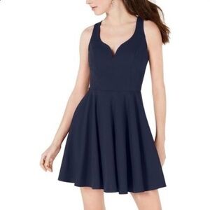 B.Darlin Sweetheart Neck Open Back Party Dress